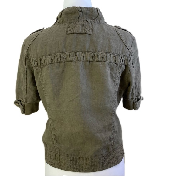 Guess Short Sleeve Military Green Jacket - Picture 3 of 14